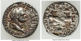 Domitian, as Caesar (AD 69-81). AR denarius (18mm, 3.42 gm, 5h). VF. Rome, AD 79. CAESAR AVG F DOMITIANVS COS VI, laureate head of Domitian right / PR...