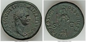 Domitian, as Augustus (AD 81-96). AE sestertius (34mm, 25.22 gm, 7h). VF. Rome, AD 82. IMP CAES DIVI VESP F DOMITIAN AVG P M, laureate head of Domitia...