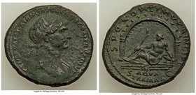 Trajan (AD 98-117). AE as (27mm, 10.84 gm, 7h). About XF. Rome, AD 112-114. IMP CAES NERVAE TRAIANO AVG GER DAC PM TR P COS VI P P, laureate bust of T...