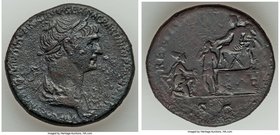 Trajan (AD 98-117). AE sestertius (33mm, 22.35 gm, 6h). Choice Fine. Rome, AD 116-117. IMP CAES NER TRAIANO OPTIMO AVG GER DAC PARTHICO P M TR P COS V...