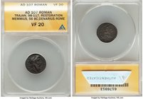 Trajan (AD 98-117). AR Restoration Issue denarius (17mm, 6h) of C. Memmius. ANACS VF 20. Rome, AD 107, restoring type of C. Memmius C.f. (ca. 56 BC). ...