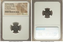 Carus (AD 282-283). BI quinarius (15mm, 1.44 gm, 5h). NGC Fine 5/5 - 1/5. Rome. IMP CARVS AVG, laureate, cuirassed bust of Carus right, seen from fron...