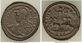 Maximinus II, as Caesar (AD 310-313). AE follis (26mm, 5.96 gm, 11h). VF, smoothed. Antioch, 2nd officina, AD 310. MAXIMINVS-NOB CAES, helmeted and cu...