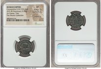 Constantine II, as Caesar (AD 337-340). AE3 or BI follis (19mm, 3.23 gm, 6h). NGC XF 5/5 - 2/5, smoothing. Trier, 1st officina, AD 323. CONSTANTINVS I...