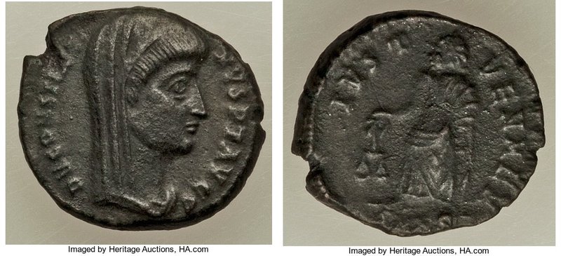 Divus Constantine I the Great (AD 307-337). AE quarter-nummus (15mm, 2.32 gm, 6h...
