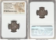 Constantine II, as Augustus (AD 337-340). AR siliqua (20mm, 2.15 gm, 6h). NGC Choice VF 4/5 - 2/5, edge filing. Constantinople, 8th officina, AD 337-3...