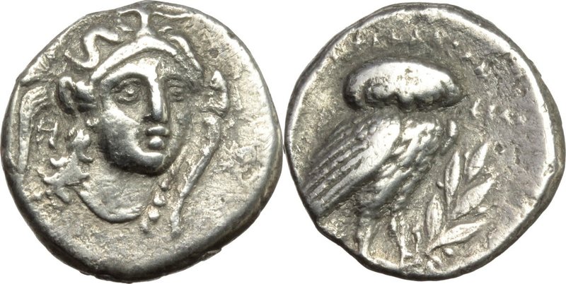 Greek Italy. Southern Lucania, Heraclea. AR Drachm, early Pyrrhic Period, c. 281...