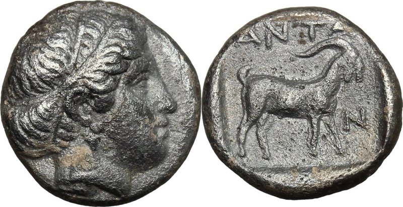 Greek Asia. Troas, Antandros. AR Drachm, late 5th century BC. D/ Head of female ...
