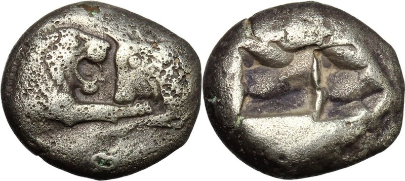 Greek Asia. Kings of Lydia. Kroisos (560-546 BC). AR Siglos of Half Stater, Sard...
