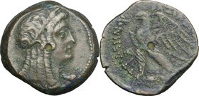 Africa. Egypt, Ptolemaic Kingdom. Ptolemy VI Philometor (180-145 BC). AE 28,5 mm. Alexandria mint. D/ Head of Isis right, wearing wreath of grain ears...