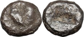 Africa. Cyrenaica, Cyrene. AR Hemiobol, c. 525-480 BC. D/ Silphium fruit. R/ Oblong incuse. Apparently unlisted in the standard references. AR. g. 0.4...