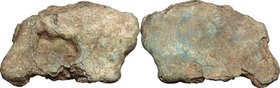 Aes Premonetale. Aes Rude. Central Italy, 8th-4th century BC. Vecchi ICC 1. AE. g. 218.00 mm. 73x40x12. Earthen green patina.