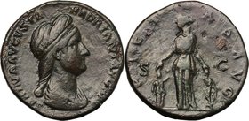 Sabina, wife of Hadrian (died in 137 AD). AE As, Rome mint. D/ SABINA AVGVSTA HADRIANI AVG PP. Diademed and draped bust right. R/ PIETAS AVG SC. Pieta...