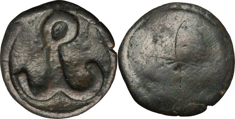 Romanus IV Diogenes (?) (1068-1071). AE 25 mm. Cherson mint. D/ P ω monogram. R/...