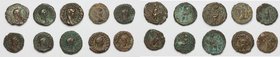 Roman Empire. Multiple lot of ten (10) unclassified BI Tetradrachms of Alexandria mint, including: Gallienus, Claudius II, Aurelian, Severina, Tacitus...