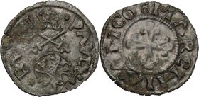 Ancona. Paolo II (1464-1471). Picciolo. CNI 48. M. 68/69. Berm. 428. MI. g. 0.61 mm. 15.00 R. BB.