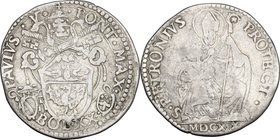 Bologna. Paolo V (1605-1621). Lira. CNI 30. M. 195a. Berm. 1590. AG. g. 7.44 mm. 31.00 R. qBB.