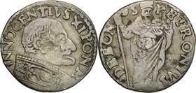 Bologna. Innocenzo XI (1676-1689). Muraiola o doppio bolognino. CNI 104. M. 235. Berm. 2144. MI. g. 1.50 mm. 19.00 qBB.