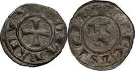 Brindisi. Corrado I Re (1250-1254). Mezzo denaro. Sp. 157. MIR 309. MI. g. 0.48 mm. 12.00 RR. BB/qBB.