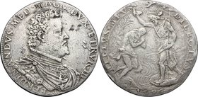 Firenze. Ferdinando I de Medici (1587-1609). Piastra 1599. CNI 162/5. Rav. Mor. 17. Di Giulio 30. MIR 225/1. AG. g. 27.35 mm. 38.00 RR. Leggermente to...