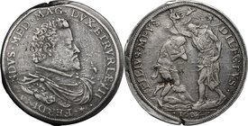 Firenze. Ferdinando I de Medici (1587-1609). Piastra 1604. CNI 206/7. Rav. Mor. 17. Di Giulio 33. MIR 226/2. AG. g. 32.22 mm. 41.00 RR. BB+.