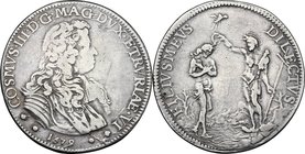 Firenze. Cosimo III de' Medici (1670-1723). Piastra 1679. CNI 56. Rav. Mor. 2. Di Giulio 118. MIR 326/6. AG. g. 30.84 mm. 44.00 R. MB/BB.