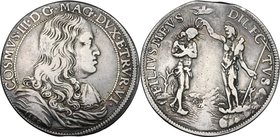 Firenze. Cosimo III de' Medici (1670-1723). Piastra 1680. CNI 61. Rav. Mor. 3. Di Giulio 119. MIR 327. AG. g. 30.79 mm. 43.50 R. qBB/BB.