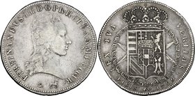 Firenze. Ferdinando III di Lorena (1790-1801). Francescone 1799. CNI 40. MIR 405/8. Gal. IV, 18/19. AG. g. 27.16 mm. 42.00 RR. qBB/BB.