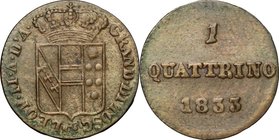 Firenze. Leopoldo II di Lorena (1824-1859). Quattrino 1833. CNI 41. MIR 465/7. Gal. -. MI. g. 0.97 mm. 16.20 BB.