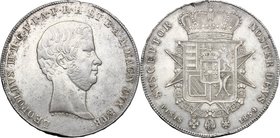 Firenze. Leopoldo II di Lorena (1824-1859). Francescone 1859. CNI 120. MIR 449/5. Gal. VII, 5. AG. g. 27.06 mm. 41.00 BB/BB+.