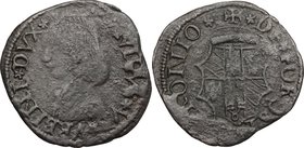 Fossombrone. Guidobaldo I di Montefeltro (1482-1508). Quattrino. CNI tav. XX, 2. Cav. 19. AE. g. 1.05 mm. 19.00 R. qBB.