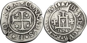 Genova. Dogi Biennali (1528-1797). Ottavo di scudo 1626. CNI 10/13. MIR 240/5. AG. g. 4.44 mm. 24.00 R. BB.