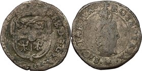 Guastalla. Ferrante III Gonzaga (1632-1678). Da 5 soldi. CNI 35/43. MIR 421. MI. g. 1.84 mm. 20.00 RR. qBB/BB.