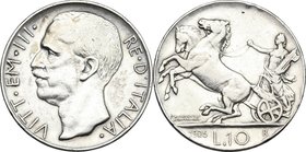 Regno di Italia. Vittorio Emanuele III (1900-1943). 10 lire 1926. Pag. 691. Mont. 87. AG. mm. 27.00 R. BB.