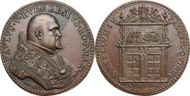 Paolo V (1605-1621), Camillo Borghese. Medaglia A. XVI. D/ PAVLVS V BVRGHESIVS RP P MAX. Busto a destra a testa nuda con piviale; sotto, AN. XVI. R/ S...