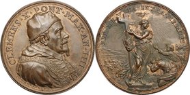 Clemente X (1670-1676), Emilio Bonaventura Altieri. Medaglia A. IIII. D/ CLEMENS X PONT MAX AN IIII. Busto a destra con camauro, mozzetta e stola. R/ ...