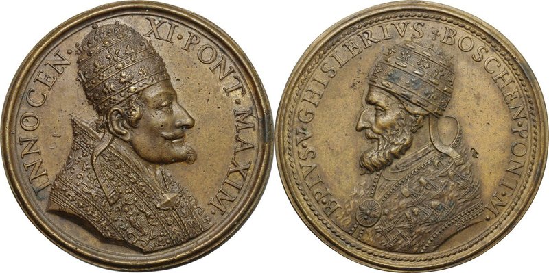 Innocenzo XI (1676-1689), Benedetto Odescalchi. Medaglia 1684 in onore di Pio V,...
