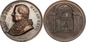 Pio IX (1846-1878), Giovanni Mastai Ferretti. Medaglia A. XXVII. D/ PIVS IX PONT MAX AN XXVII.Busto a sinistra con berrettino, mozzetta e stola. R/ Il...