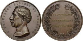 Bologna. Francesco Rizzoli (1809-1880), politico e chirurgo. Medaglia celebrativa 1865. D/ A FRANCESCO RIZZOLI DA BOLOGNA. Busto a sinistra. R/ GRATIT...