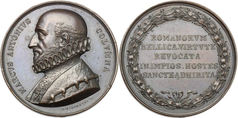 Roma. Marcantonio Colonna (1535-1584). Medaglia della serie degli Uomini Illustr...