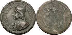 Venezia. Medaglia unifacie fusa tratta dalla medaglia di Giovanni Corner del 1709. D/ IOANNES CORNELIVS DVX VENET. Busto a sinistra con corno e mantel...