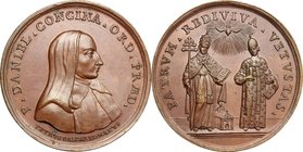 Venezia. Daniele Concina (1687-1756), teologo. Medaglia, ultimo quarto XVIII secolo (1789). D/ P DANIEL CONCINA ORD PRAED. Busto a destra con abito ta...