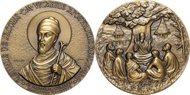 San Giustino de Jacobis (1800–1860), vicario apostolico in Abissinia. Medaglia 1975 per la canonizzazione. D/ JUSTINUS DE JACOBIS C M VICARIUS APOSTOL...