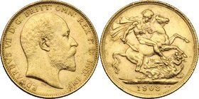 Australia. Edward VII (1901-1910). Sovereign 1903, Melbourne mint. Fr. 33. AV. mm. 22.00 VF.