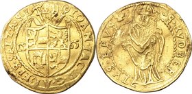 Austria. Johann Jakob Khuen (1560-1586). Ducat 1565, Salzburg mint. Fr. 619. AV. g. 3.15 mm. 20.00 R. VF.