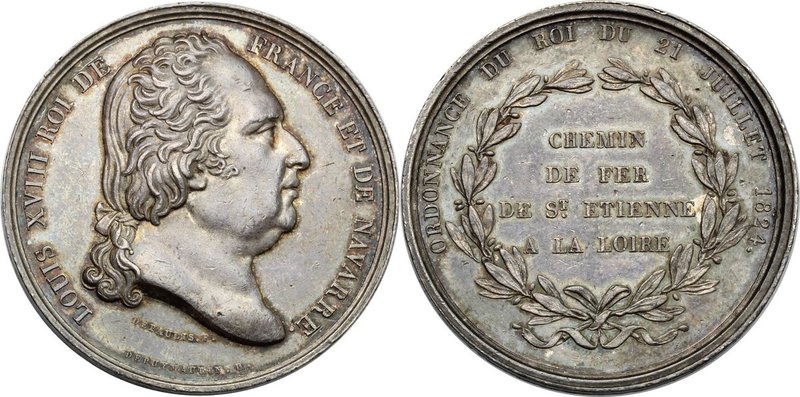 France. Compagnie du chemin de fer de Saint-Étienne à la Loire. Token of presenc...