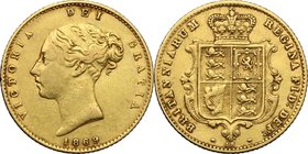 Great Britain. Victoria (1837-1901). Half Sovereign 1869. Fr. 389f. AV. g. 3.96 mm. 19.00 VF.