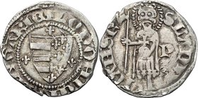 Hungary. Ludwig I (1342-1382). Denar, Buda mint. Huszar 542. AR. g. 0.50 mm. 14.00 VF/Good VF.