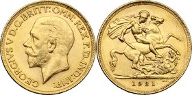 South Africa. George V (1910-1936). Sovereign 1931, Pretoria mint. Fr. 5. AV. mm. 22.00 VF/Good VF.