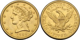 USA. 5 Dollars 1899S (San Francisco). Fr. 145. AV. g. 8.36 mm. 21.50 Good VF.